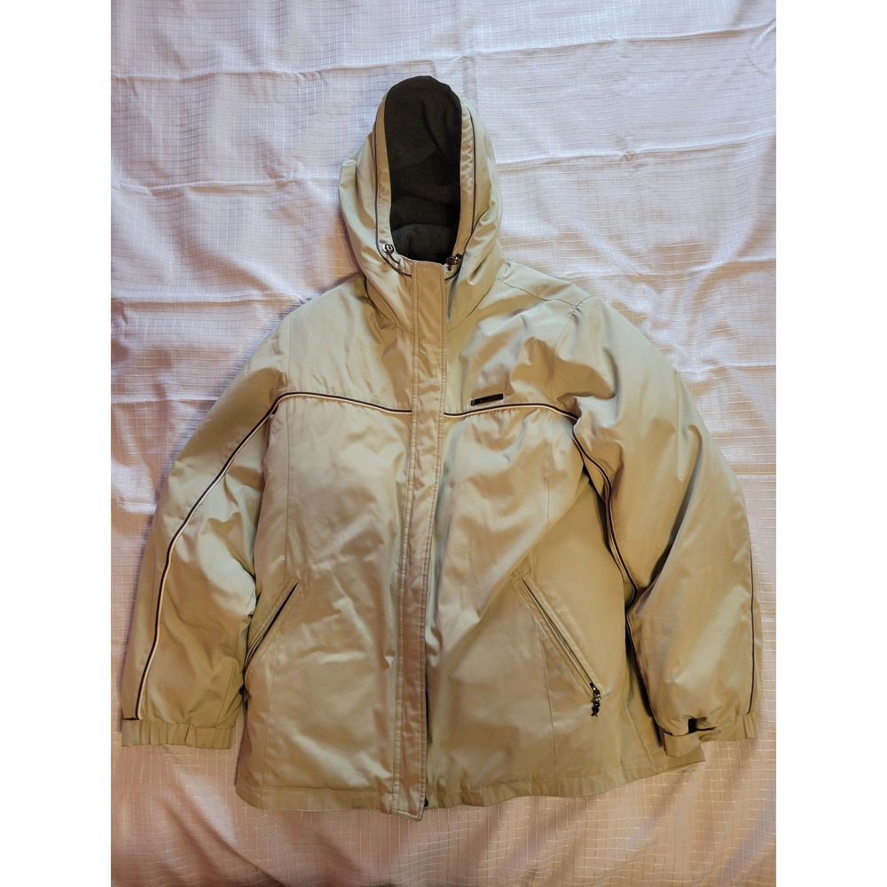 ZeroXposur‎ Mens Hooded Winter Jacket Tan Beige Fleece Lined Parka Coat XL